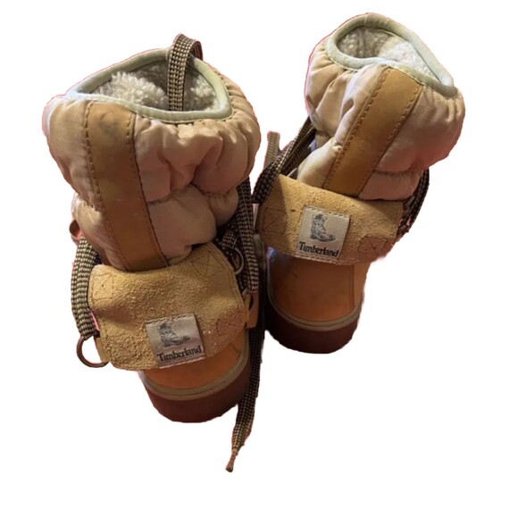 timberland nubuck Nylon sherpa lined Lace Up boots Tan Size 6 - Picture 3 of 12
